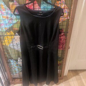 Black dress with belt